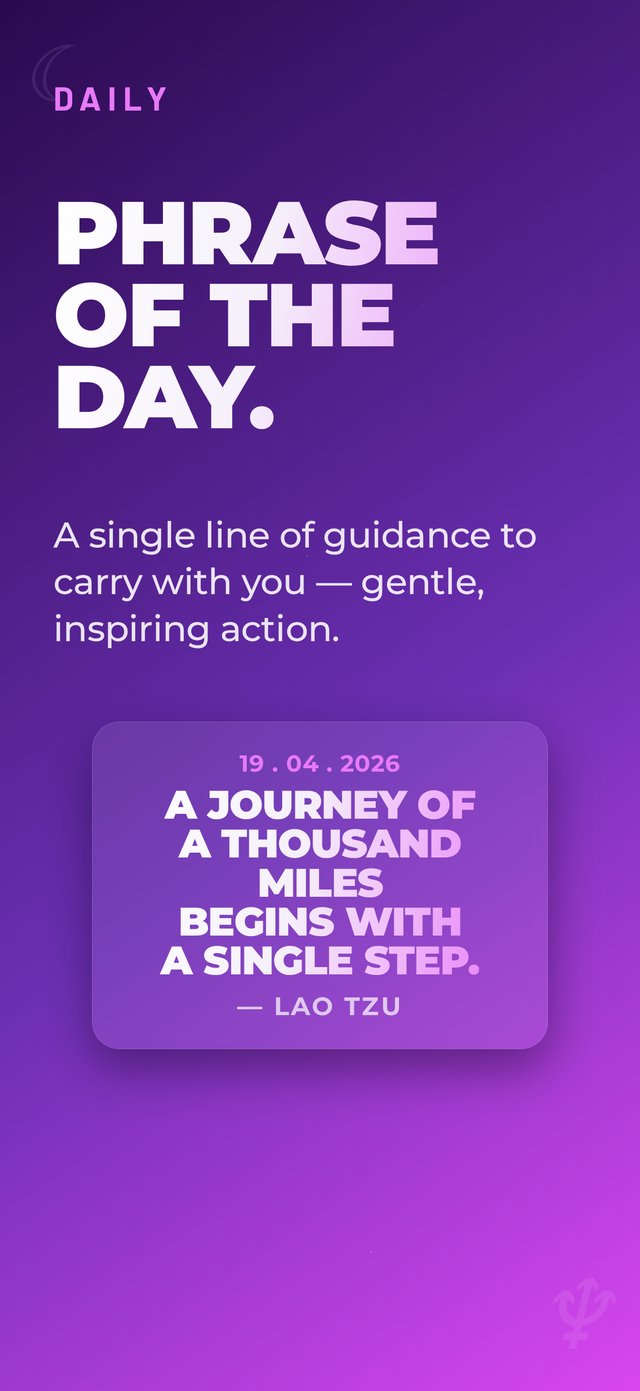 Phrase of the day card